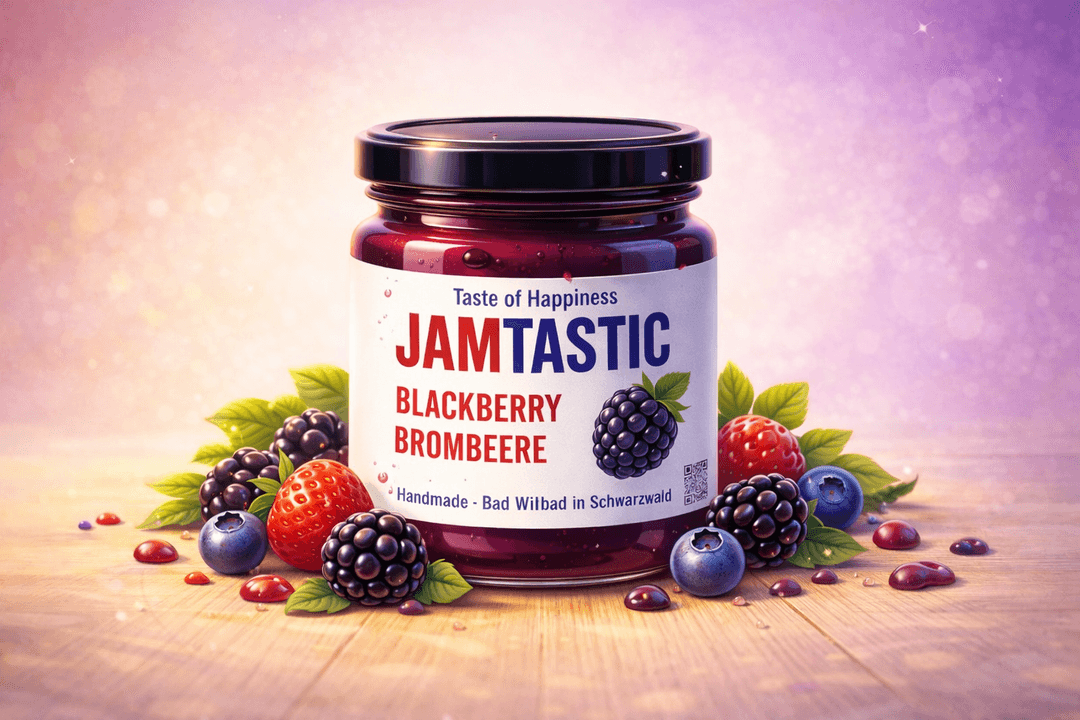 JamTastic jar on a wooden table